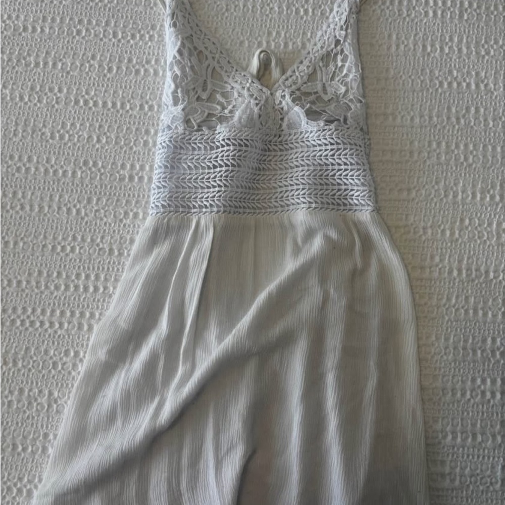 White Lace, Tie Back Dress